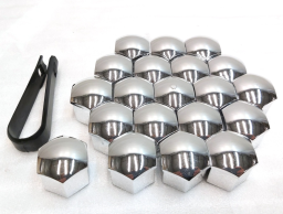 Jeu de caches écrous de roue d21 ARGENT avec clé Tesla tous
1027010-21-silver AE