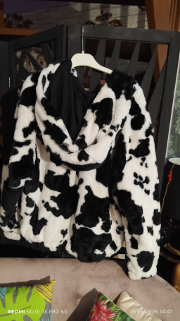 Blouson style vache en cuir