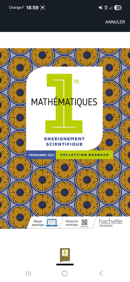 Livre de Mathématiques - Première Année