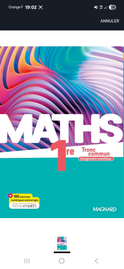 Livre scolaire de mathématiques - Première année