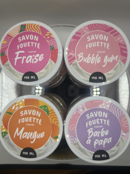 Lot de 4 savons fouettés de 190 ml