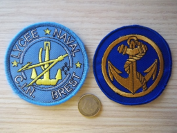 Lot d'écussons militaire de l'école Brest Marine