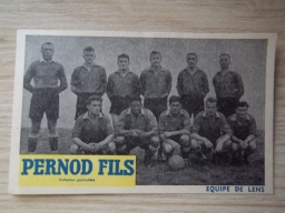 Carte Équipe de Lens Football Années 50 - Pas-de-Calais