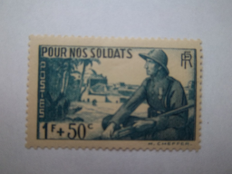 Collection de Timbres Militaires 'Pour nos soldats' Marsouin 1940