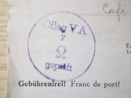 Correspondance de prisonnier de guerre - Document militaire rare