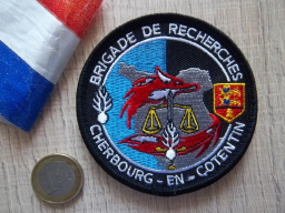 Écusson militaire de la brigade de recherches de la gendarmerie de Cherbourg-en-Cotentin