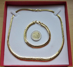 Collier et bracelet en or 18 carats - 23 grammes pour femme