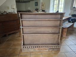 Haut de vaisselier en bois avec tiroir intégré