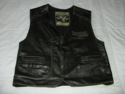 Jacket cuir avec logo Norton