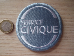 écusson neuf ! service civique insigne tissu