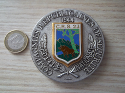 Ancienne plaque de collection CRS 23 PN Charleville-Mézières