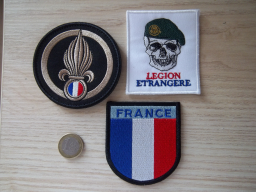 Lot de 3 écussons militaires Légion Étrangère