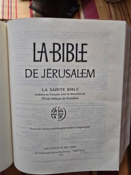 Bible de Jérusalem édition 1979, tranches dorées