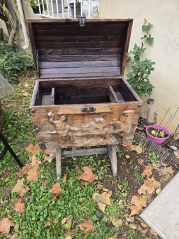 Coffre centenaire en bois massif