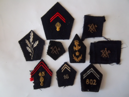 Lot de pattes de col militaires à vendre