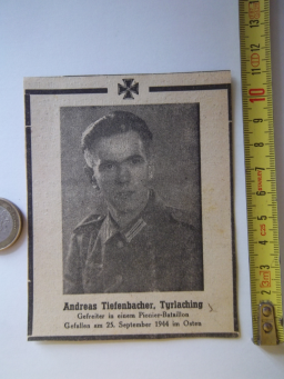 Décès d'un soldat de 2e classe du bataillon de pionniers