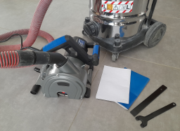 Location rainureuse à disque avec aspirateur en option