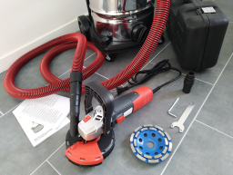 Location ponceuse à béton avec aspirateur en option