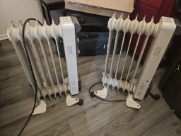 Deux réchauffeurs d'huile