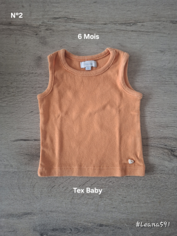 🌷N°2🌷Débardeur - Tex Baby - 6 Mois🌷