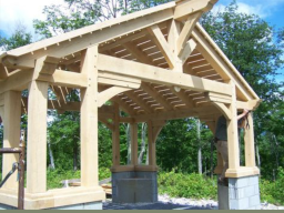 Pergola rustique en bois 4x4m - Neuf