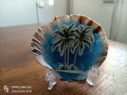 Décoration murale en résine avec coquillages