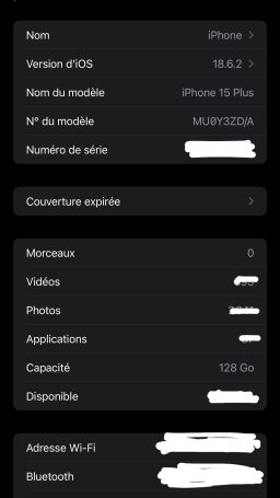 iPhone 15 Plus (négociable)