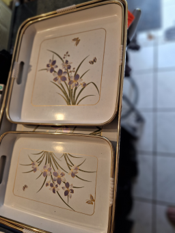 Lot de 3 Plateaux à Vin Déco