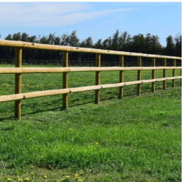 Clôture en bois pour chevaux - 62 m linéaires