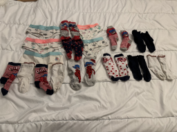 Ensemble sous-vêtement et chaussettes pour fille 3 ans