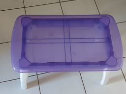 Table basse violette très bon état complet