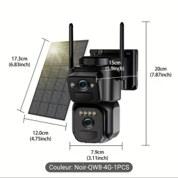 Caméra de sécurité solaire 4G autonome avec surveillance à distance