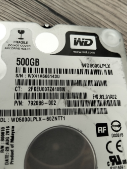 Disque dur interne 2.5" Western Digital WD5000LPLX 500 Go 7200 tr/min