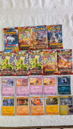 Cartes Pokémon proxy de boosters français - lot de 10 paquets