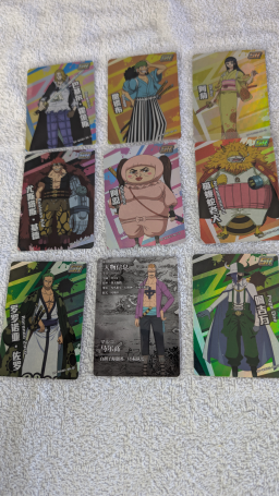 Lot de 9 cartes japonaises originales One Piece SR neuves