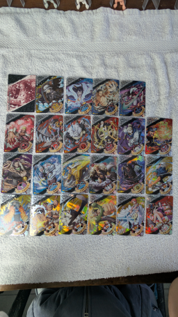 Lot de 23 cartes japonaises One Piece holographiques SR