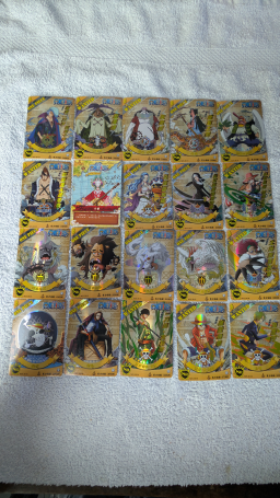 Lot de 20 cartes japonaises One Piece SR holographiques neuves