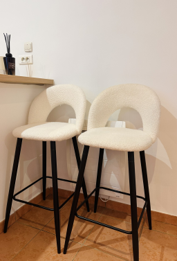 6 chaises de bar blanches Maison du Monde
